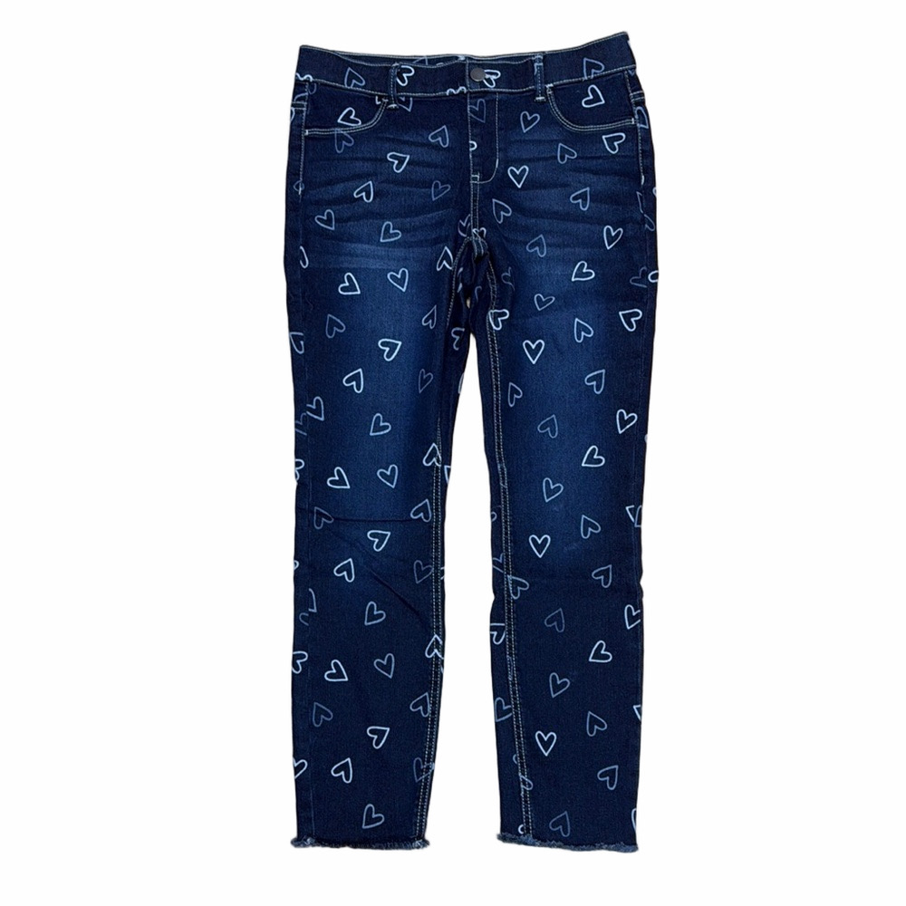 Wonder Nation Blue Heart Pattern Jeggings. Valentines Day Stretch Comfy